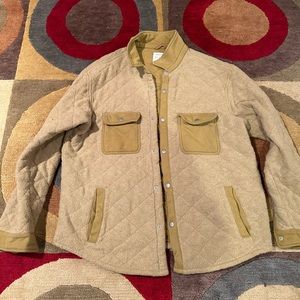 Urban Outfitters Green Yellow Quilted Jacket Shacket Shirt Jacket Size XL